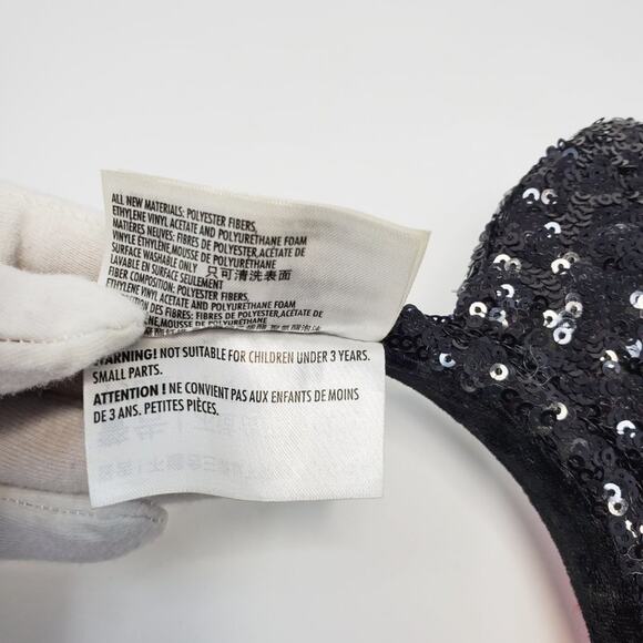 Disney Minnie Mouse Sequin Ears Black Red Hair Accessories - Picture 10 of 12